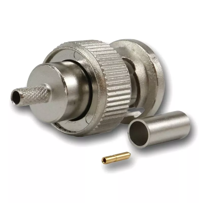 Telegärtner conector BNC de crimpado para cable G08, 50 Ohm, Professional, RD-316, 5 piezas (J01000A0043)