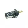 Telegärtner Conector hembra BNC de empotrar, aislado 50 ohmios, brida aislante negra, contactos dorados, 4 GHz, 1 ud.