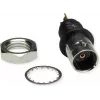 Telegärtner Conector hembra BNC de empotrar, aislado 50 ohmios, brida aislante negra, contactos dorados, 4 GHz, 1 ud.