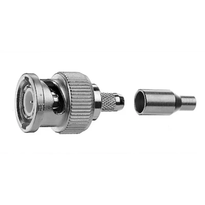 Telegärtner conector macho BNC para cable crimpado G04 75 ohmios, crimp/crimp, estándar, A2505, G04 (RG-179B/U) - 1 ud.