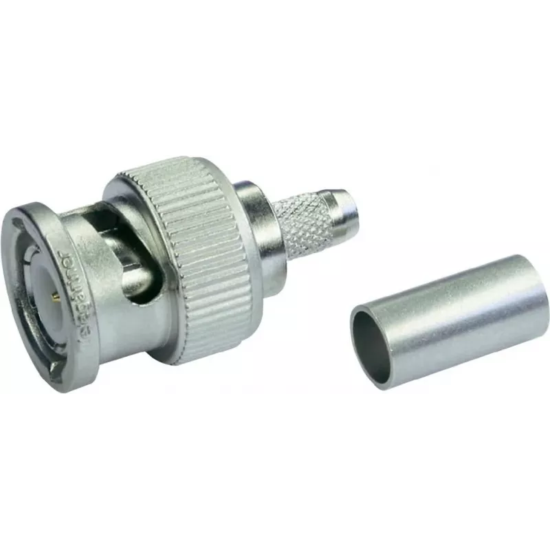 Telegärtner conector BNC de crimpado para cable G13/G50, 75 Ohm, Professional, 0,4/2,5, 5 piezas (J01002A1350)