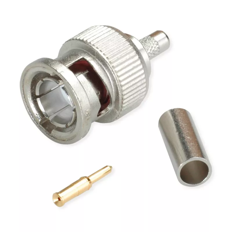 Telegärtner conector BNC de crimpado para cable G13/G50, 75 Ohm, Professional, 0,4/2,5, 5 piezas (J01002A1350)