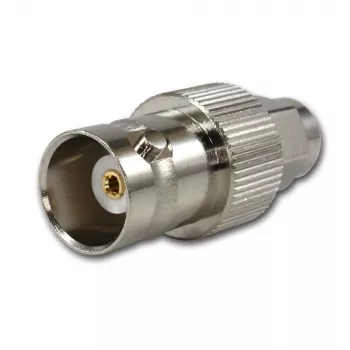 Telegärtner adaptador coaxial de RF conector hembra BNC a conector macho SMA, 50 ohmios, DC-4 GHz, latón niquelado, J01008A0025