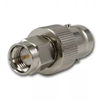 Telegärtner adaptador coaxial de RF conector hembra BNC a conector macho SMA, 50 ohmios, DC-4 GHz, latón niquelado, J01008A0025
