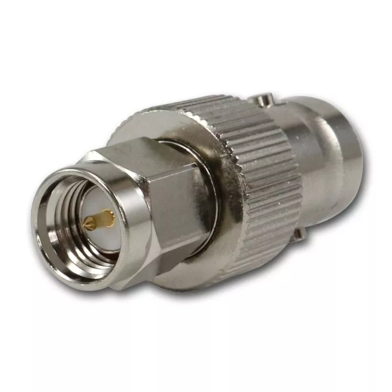 Telegärtner adaptador coaxial de RF conector hembra BNC a conector macho SMA, 50 ohmios, DC-4 GHz, latón niquelado, J01008A0025