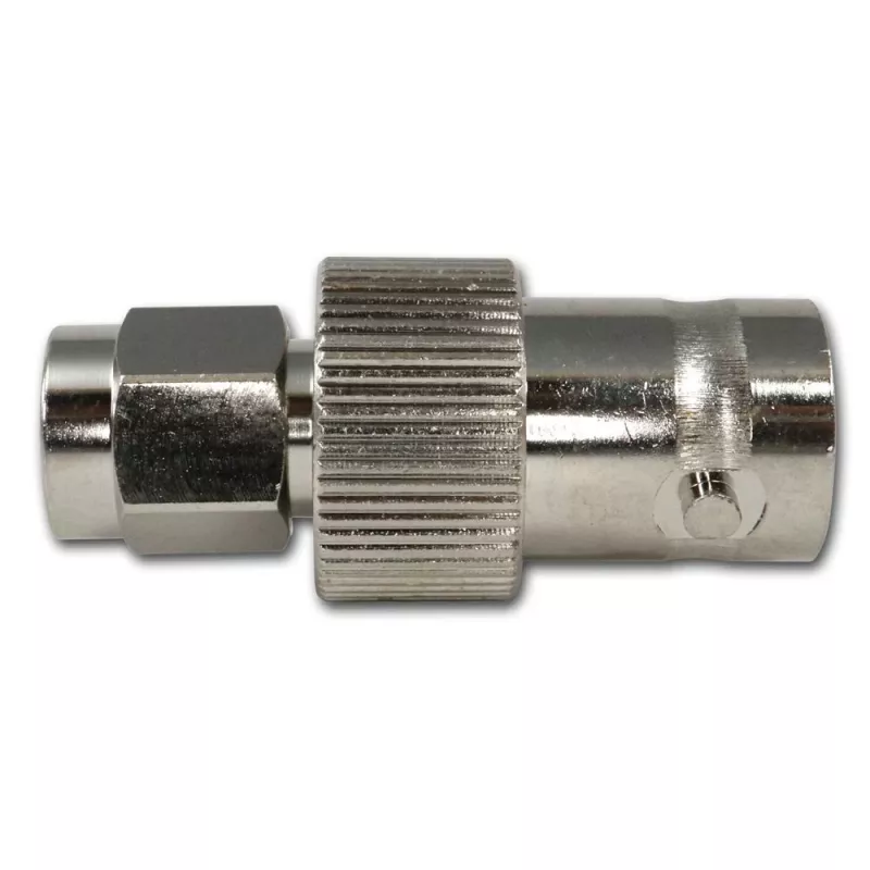 Telegärtner adaptador coaxial de RF conector hembra BNC a conector macho SMA, 50 ohmios, DC-4 GHz, latón niquelado, J01008A0025