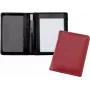 JÜSCHA Alassio funda de piel para bloc de notas con bolsillo de rejilla para tarjetas de visita, DIN A8, negra 43065