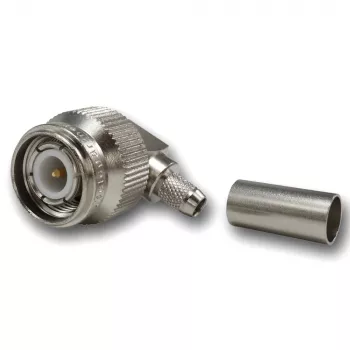 Telegärtner conector macho TNC acodado de crimpado 50 ohmios para RG-223/U, RG-142 B/U (J01010A0006)