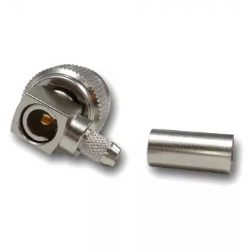 Telegärtner conector macho TNC acodado de crimpado 50 ohmios para RG-223/U, RG-142 B/U (J01010A0006)