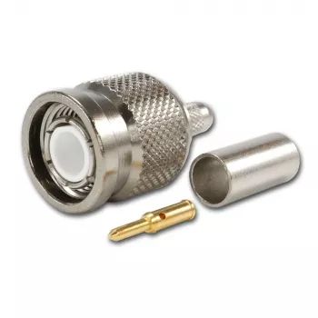 TELEGÄRTNER conector macho TNC recto para cable coaxial RG-58, crimpado/soldadura, 50 ohmios, DC-11 GHz