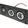 ProCar 67326500 toma empotrable 12V/24V con puerto de carga USB, DIN/ISO 4165, 16A/8A, 5V/2.1A, negra