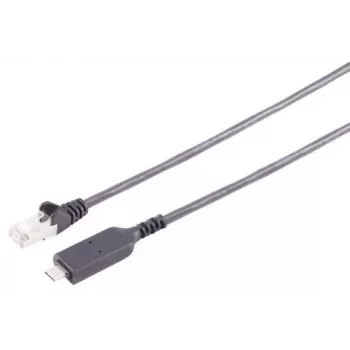S CONN MAXIMUM CONNECTIVITY Cable adaptador USB-C a Ethernet 1G, conector macho USB Type-C a RJ45, PVC, negro, 1m (13-51025)