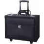 JÜSCHA Alassio Rocca 45034 Maletín trolley de negocios, microfibra, negro, compartimento para portátil de 17