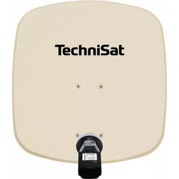 TechniSat Antena parabólica SAT con LNB, reflector de 45 cm, aluminio, LNB single (1045/8195)