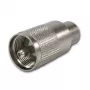 Telegärtner Conector macho UHF PL259/6 para RG-58 C/U y RG-59 B/U, aislamiento de PTFE, carcasa niquelada, contacto plateado, pack de 5 (J01040B0604)