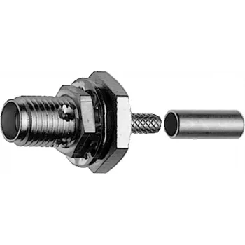 Telegärtner Conector hembra SMA por crimpado para RG-316/U, oro, pack de 5 (J01151A0001)