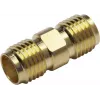 TELEGÄRTNER 100024790 Adaptador coaxial SMA hembra a SMA hembra, 50 ohmios, DC-18 GHz, latón niquelado