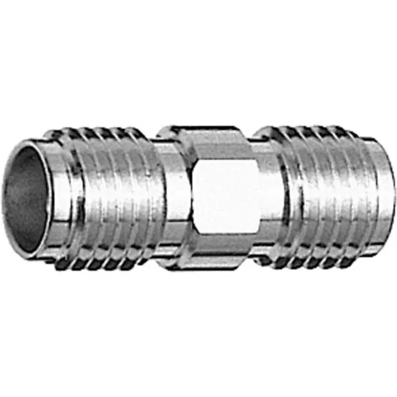 TELEGÄRTNER 100024790 Adaptador coaxial SMA hembra a SMA hembra, 50 ohmios, DC-18 GHz, latón niquelado