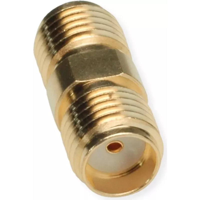 TELEGÄRTNER 100024790 Adaptador coaxial SMA hembra a SMA hembra, 50 ohmios, DC-18 GHz, latón niquelado