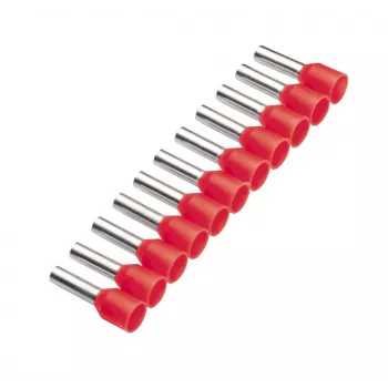 Cimco 187502 Terminal tubular 1 mm² parcialmente aislado rojo 500 uds.