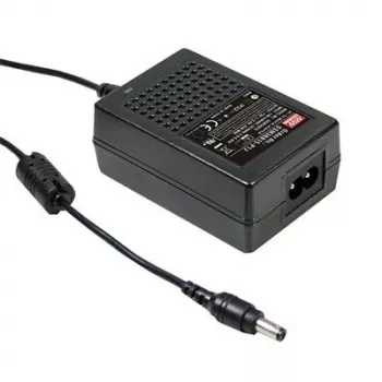 MEAN WELL GSM36B12-P1J Fuente de alimentación de sobremesa médica de 36W, 12V 3A, Level VI, 2xMOPP, conector DC de 2,1x5,5 mm