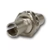 Telegärtner Acoplador ST multimodo simplex con casquillo de bronce fosforoso, carcasa metálica, montaje de un orificio, Z64 J08011A0003