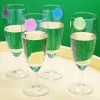 LURCH Set de marcadores para vasos, 12 piezas, colores surtidos, silicona, apto para alimentos, apto para lavavajillas, sin BPA, -40°C a +240°C 210229