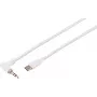 S CONN MAXIMUM CONNECTIVITY Cable de audio de 3,5 mm acodado a recto, blanco, 2 m 14-08036