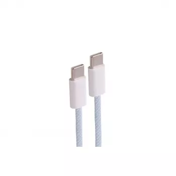 SHIVERPEAKS Cable de carga USB-C a USB-C, USB 2.0, 60W PD, textil azul, 1 m (BS14-21021)