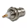 Telegärtner Conector hembra BNC de montaje empotrado 50 ohmios, conductor interior dorado, brida de 4 orificios, conexión por soldadura (J01001A0053Z)