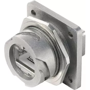 Telegärtner STX V1 RJ45 Set de brida metálica variante 1 conector hembra, montaje en panel 8P8C J80020A0001