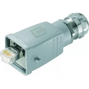 Telegärtner 100007467 Conector sensor/actuador RJ45 macho, Cat.6A, apantallado, montaje en campo, 1 ud.