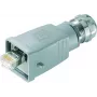 Telegärtner 100007467 Conector sensor/actuador RJ45 macho, Cat.6A, apantallado, montaje en campo, 1 ud.