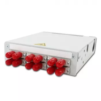 TELEGÄRTNER STX Distribuidor para carril DIN 6xST-dúplex, casquillo/carcasa metálica, multimodo (H82050A0001)