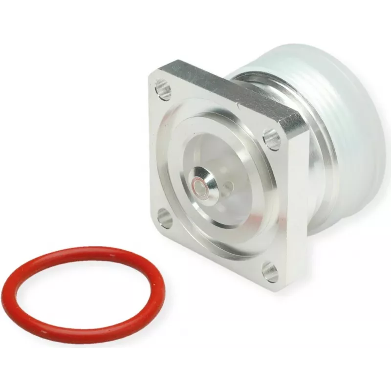 Telegärtner Conector hembra 7-16 DIN, montaje en panel, 50 ohmios, plata