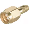 Telegärtner Conector de cable SMA crimp/soldadura G05 (RG-223/U, RG-142 B/U), dorado, 50 ohmios, DC-18 GHz J01150A0031