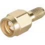 Telegärtner Conector de cable SMA crimp/soldadura G05 (RG-223/U, RG-142 B/U), dorado, 50 ohmios, DC-18 GHz J01150A0031
