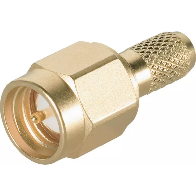 Telegärtner Conector de cable SMA crimp/soldadura G05 (RG-223/U, RG-142 B/U), dorado, 50 ohmios, DC-18 GHz J01150A0031