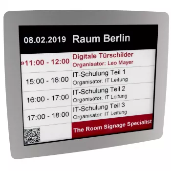 Kindermann Doorsign E-Ink 12,2 con marco de acero inoxidable 5002000621