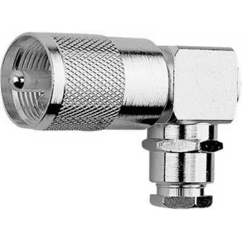 Telegärtner Conector macho en ángulo UHF para RG-58C/U, RG-223/U, RG-141 A/U, RG-142 B/U (J01040B1201)