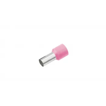 Cimco 187105 Terminal tubular semiaislado, 0,34 mm², rosa, 100 uds.