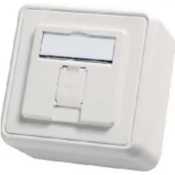 TELEGÄRTNER AMJ-S Toma de superficie para 1 módulo, blanco puro H02000A0090