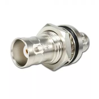 Telegärtner J01004A1233Z Adaptador conector macho BNC a conector hembra BNC, 75 ohmios, negro