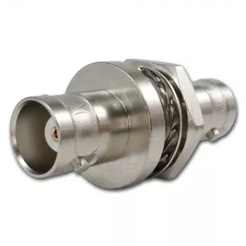 Telegärtner J01004A1233Z Adaptador conector macho BNC a conector hembra BNC, 75 ohmios, negro
