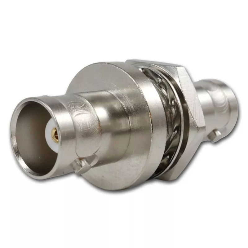 Telegärtner J01004A1233Z Adaptador conector macho BNC a conector hembra BNC, 75 ohmios, negro