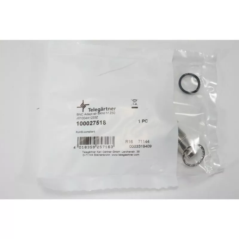 Telegärtner J01004A1233Z Adaptador conector macho BNC a conector hembra BNC, 75 ohmios, negro