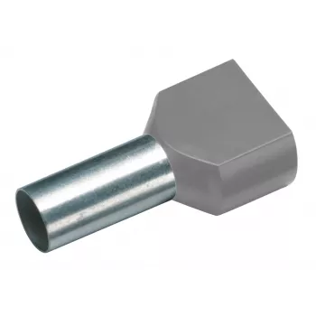Cimco 187704 Terminal tubular doble 0,75 mm² semiaislado gris (100 uds.)