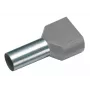 Cimco 187704 Terminal tubular doble 0,75 mm² semiaislado gris (100 uds.)