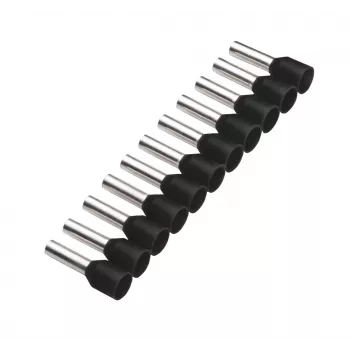 Cimco 187503 Terminal tubular parcialmente aislado, 1,5 mm², negro, 500 uds.