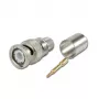 Telegärtner Conector macho BNC de crimpar para RG214/U y RG393/U, 50 ohmios, 1 ud. J01000A0060